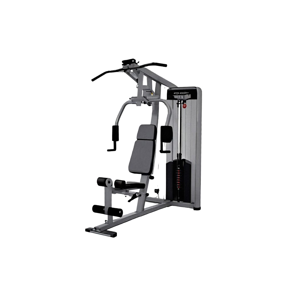 Multi-station strength training machine on a white background